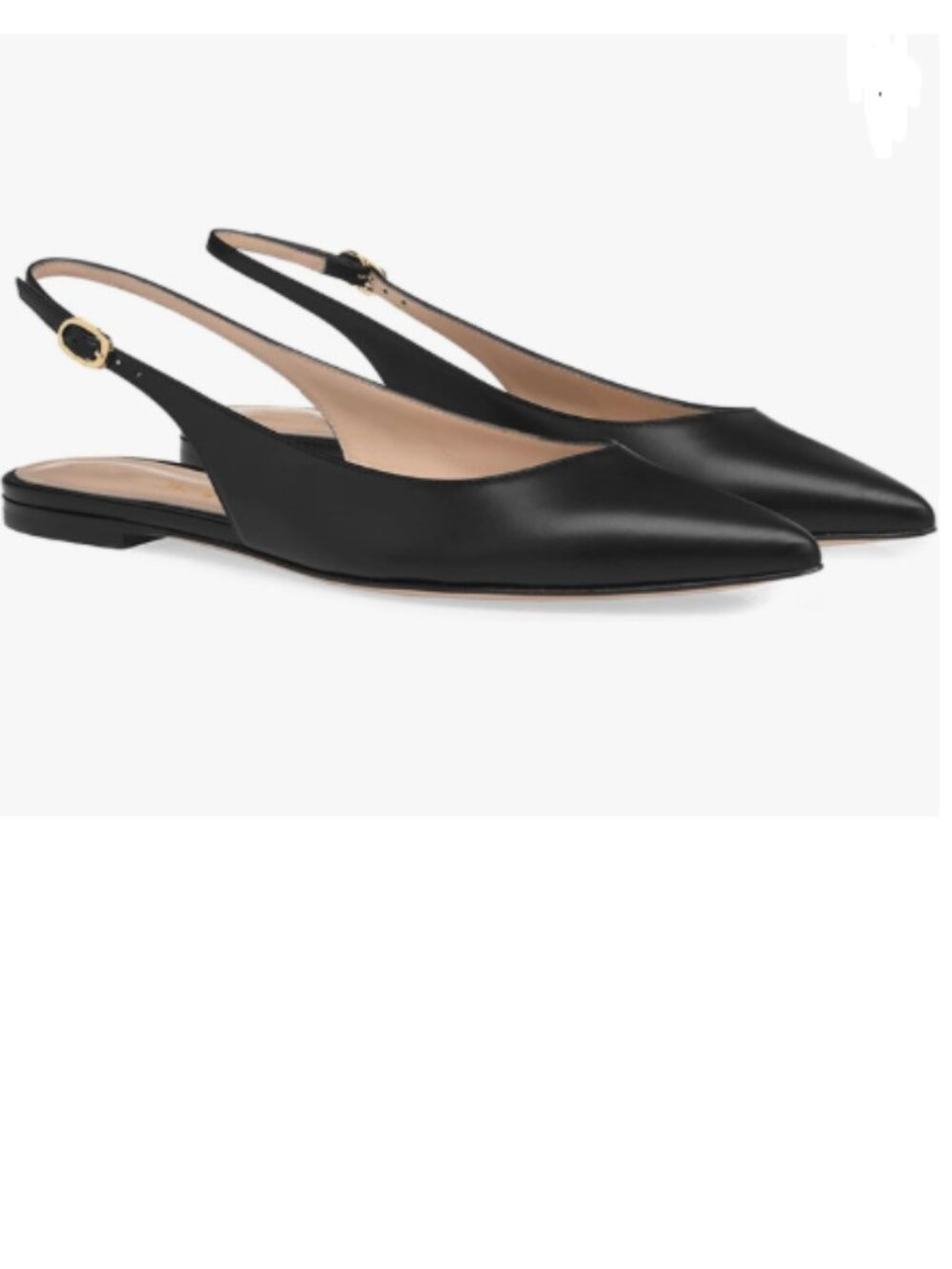 FOWT Black Pointed Toe Slingback Buckle Comfort Casual Daily Slip on Shoes